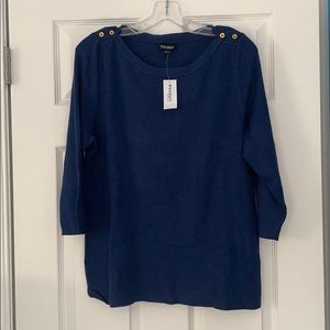 Dark blue 3/4 sleeve sweater